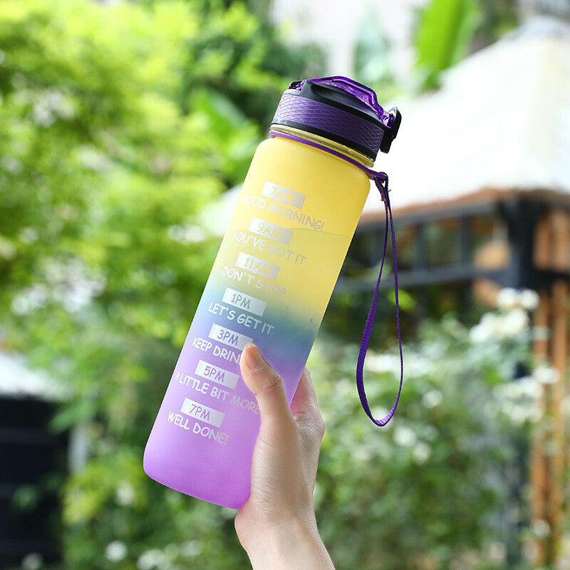 1L Sports Water Bottle Gym Travel Drinking Leakproof Bottle with Straw Bpa Free