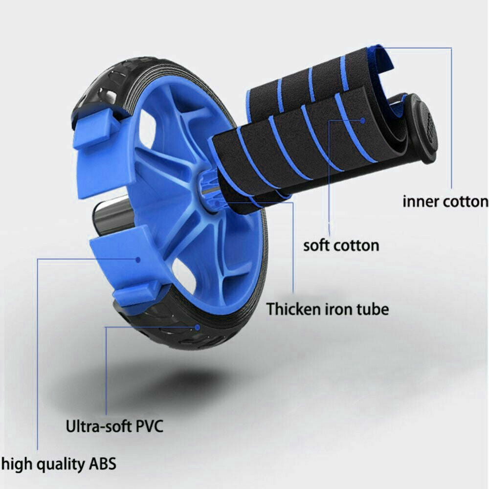 AB Wheel Roller Abdominal Training Equipment Core Strength Workout Body Fitness