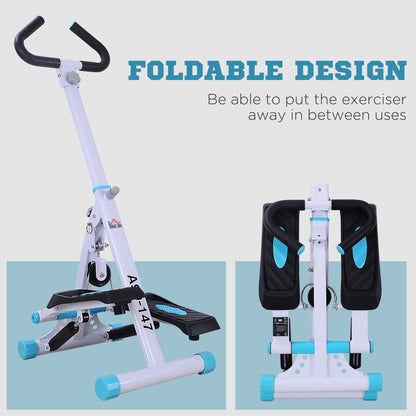 Stepper Fitness Exercise Handle Bar Machine Cardio Foldable Workout Aerobic