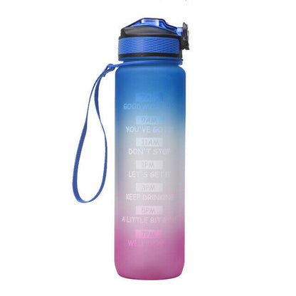 1L Sports Water Bottle Gym Travel Drinking Leakproof Bottle with Straw Bpa Free