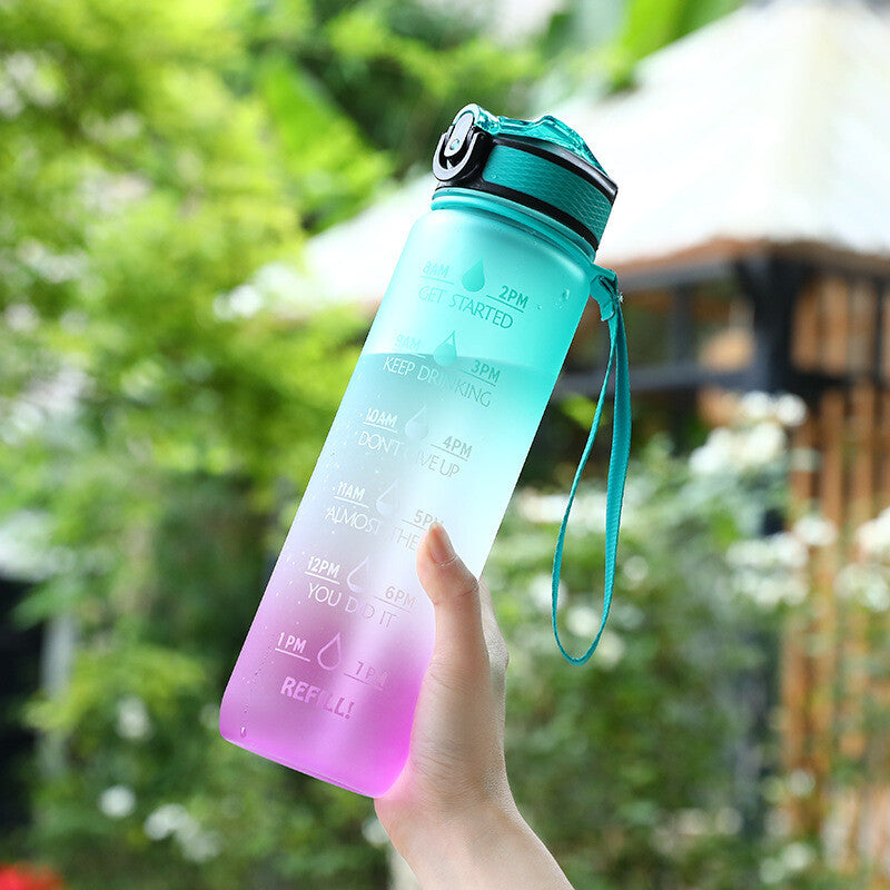 1L Sports Water Bottle Gym Travel Drinking Leakproof Bottle with Straw Bpa Free