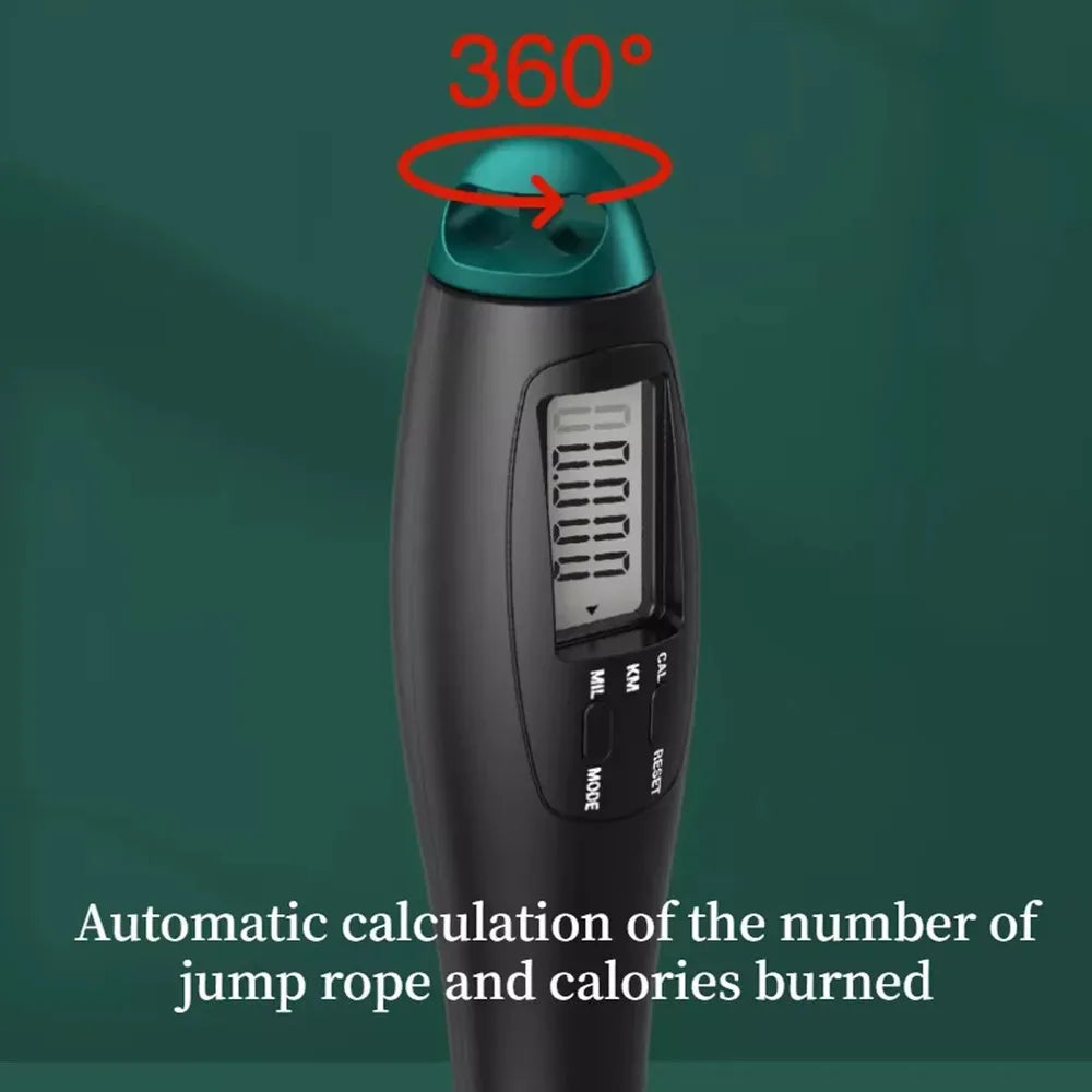 Counting Jump Rope Ball Steel PVC Skipping Rope Exercise Adjustable Cordless Jump Rope Fitness Gym Training Home Sport Equipment