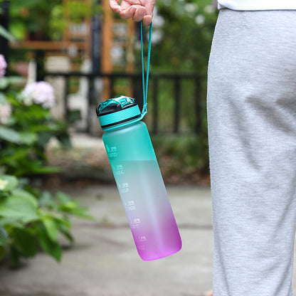 1L Sports Water Bottle Gym Travel Drinking Leakproof Bottle with Straw Bpa Free