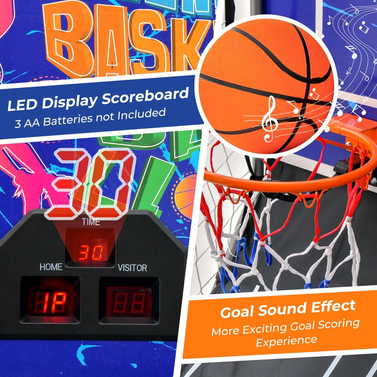 Foldable Basketball Arcade Game