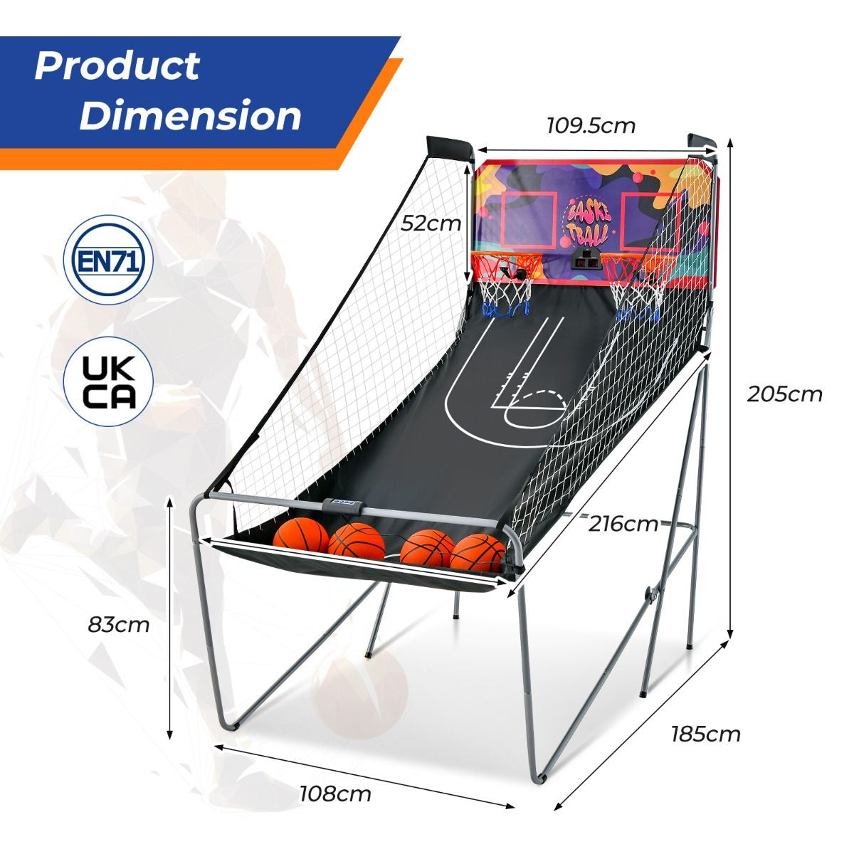 Foldable Basketball Arcade Game