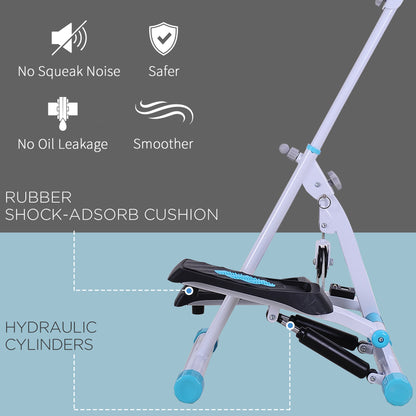 Stepper Fitness Exercise Handle Bar Machine Cardio Foldable Workout Aerobic