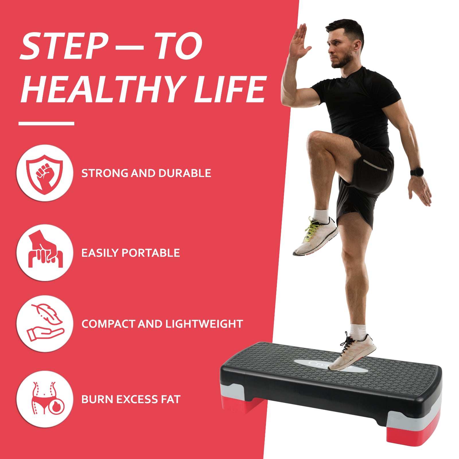 Non Slip Aerobic Stepper Yoga Step Board Gym Fitness Exercise Cardio Home Yoga