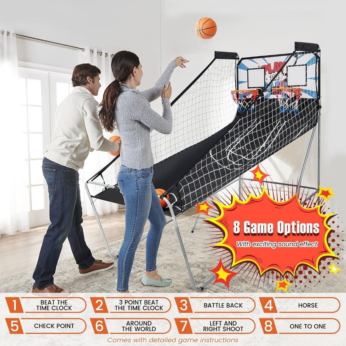Foldable Basketball Arcade Game