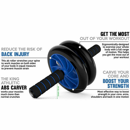 AB Wheel Roller Abdominal Training Equipment Core Strength Workout Body Fitness