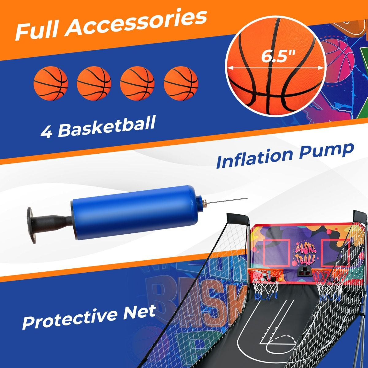 Foldable Basketball Arcade Game