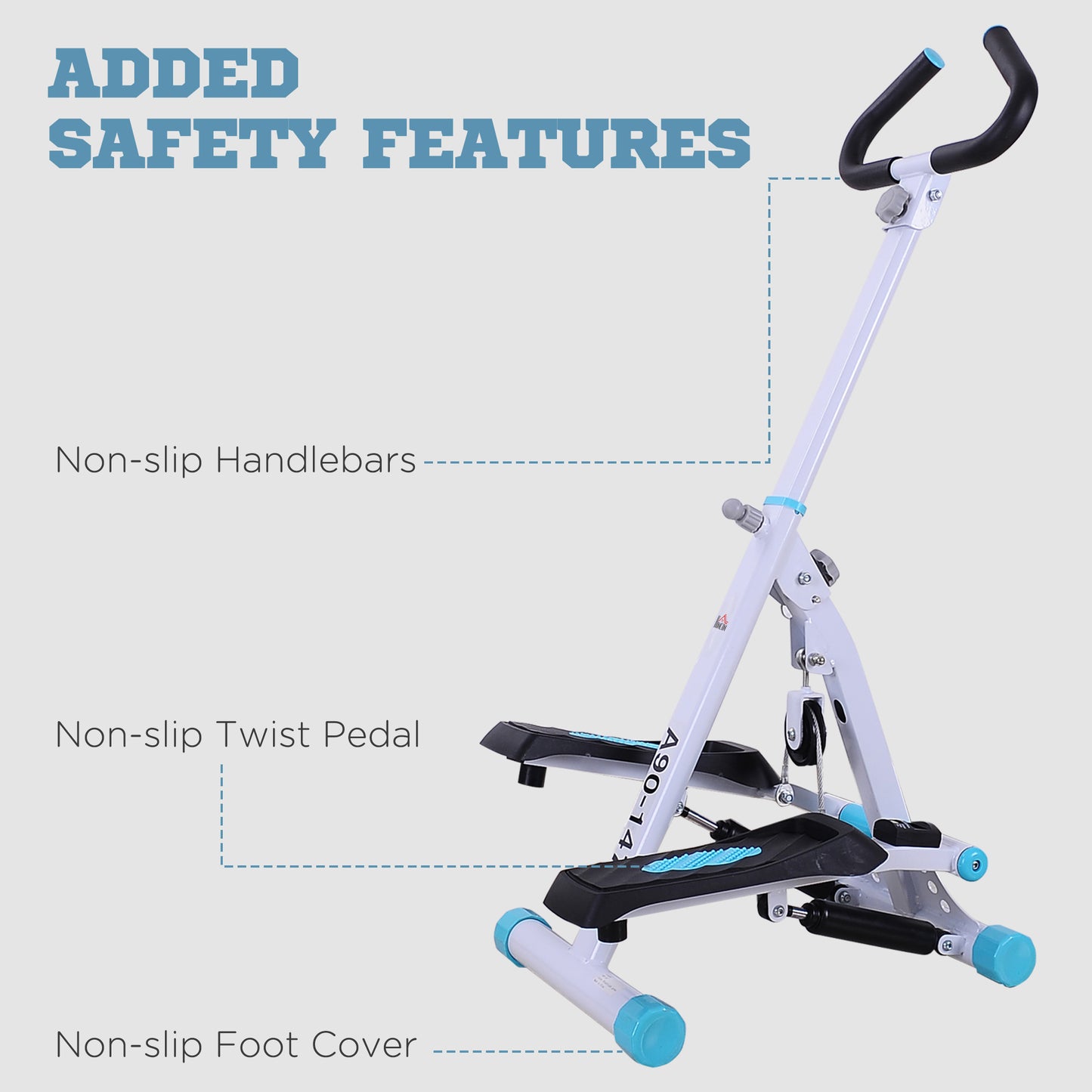 Stepper Fitness Exercise Handle Bar Machine Cardio Foldable Workout Aerobic