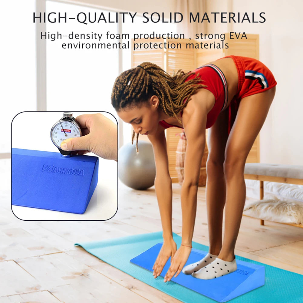 1/2Pcs Yoga Wedge Block EVA Foam Yoga Wedge Stretch Slant Board Wrist Lower Back Support Pilates Wedge Squat Fitness Accessories