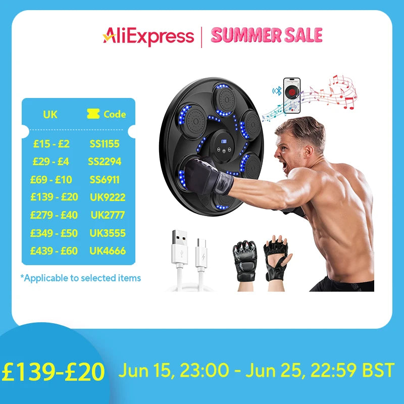 Music Boxing Machine Smart Music Boxing Machine Musical Boxing Machine Wall Mounted 9 Mode/Speed Adjustment Bluetooth Connection