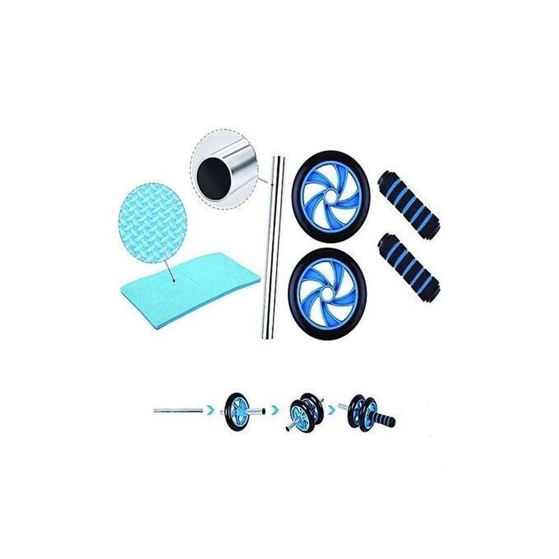 AB Wheel Roller Abdominal Training Equipment Core Strength Workout Body Fitness